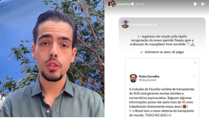 Filho de Faustão explica importância de transplante de coração - Foto: Reprodução/Redes sociais