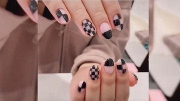 Confira inspirações incríveis de unhas xadrez para aderir a essa trend. - (Reprodução / Instagram)