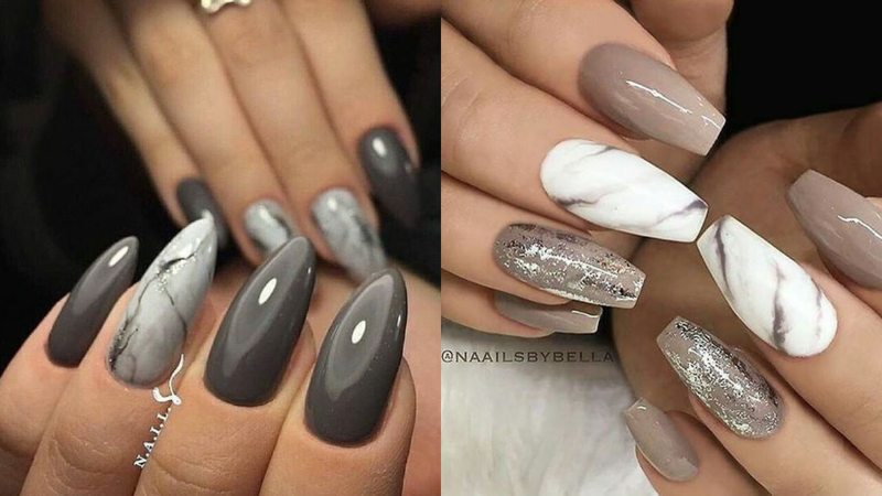 As unhas marmorizadas são lindas e fáceis de reproduzir. - Reprodução / Pinterest