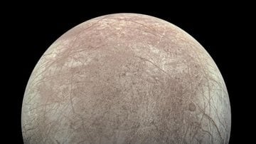 A Europa é umas das 92 luas de Júpiter. - Reprodução/Nasa