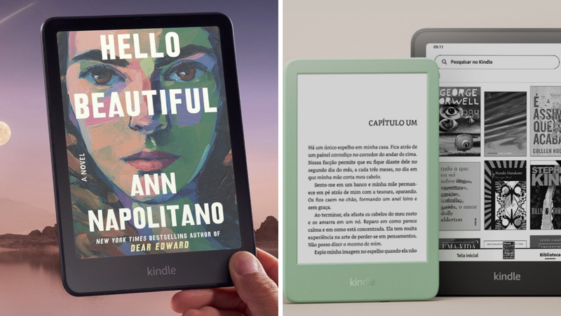 A novidade que os leitores esperavam, um kindle colorido e com processamento mais rápido. - Reprodução / Amazon