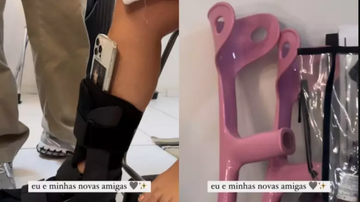 Um pequeno acidente ocorreu durante o feriado e a apresentadora precisou de muletas e botas ortopédicas para se recuperar - Reprodução / Instagram