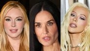 As celebridades Lindsay Lohan, Demi Moore e Christina Aguilera foram as celebridades que chamaram a atenção pelas mudanças de aparência. - (Reprodução / Instagram)