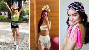 Com uma base de dia a dia, como shorts jeans e croppeds, você pode criar lindos looks de Carnaval adicionando acessórios criativos. - Reprodução / Pinterest