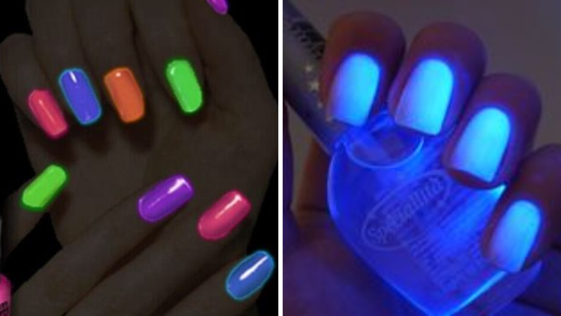 Atualmente, os esmaltes que brilham no escuro estão em alta e promovem um visual criativo e moderno - Reprodução / Redes Sociais