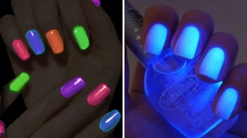 Atualmente, os esmaltes que brilham no escuro estão em alta e promovem um visual criativo e moderno - Reprodução / Redes Sociais