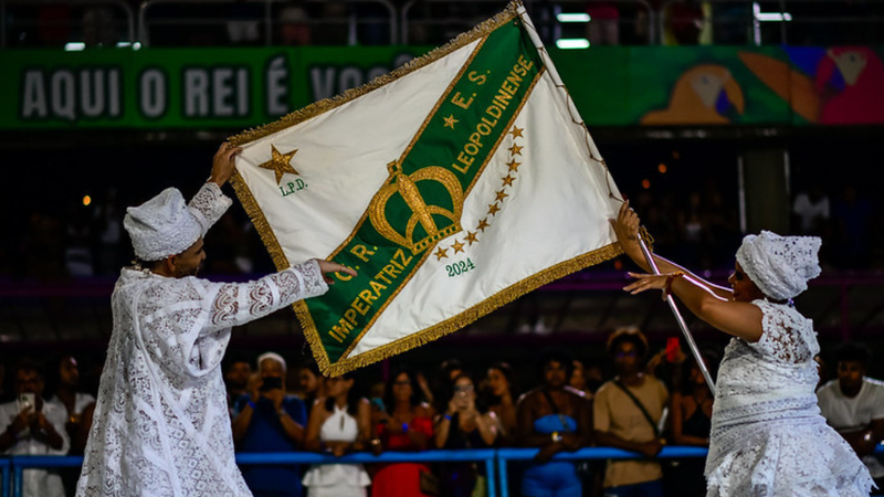 A Imperatriz Leopoldinense traz um enredo sobre a sabedoria africana, celebrando a cultura afro-brasileira no Carnaval de 2025. - Alexandre Vidal / Rio Carnaval