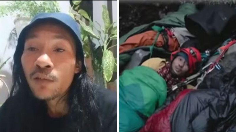 O alpinista deu uma entrevista ao Fantástico. - Reprodução/Fantástico