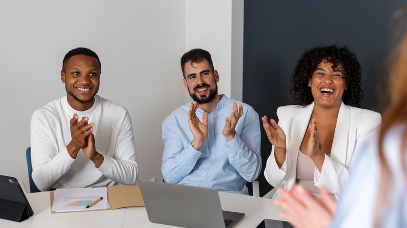 Veja mensagens de parabéns por promoções, novo emprego, transições de carreira e mais. - Freepik