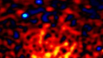 mapa da intensidade de raios gama sob calor de 100 graus.