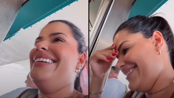 Brasileira sorridente filmada realizando pedido em lanchonete