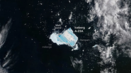 Iceberg visto do espaço.