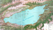 Mapa que aponta localização da cidade submersa na ásia.