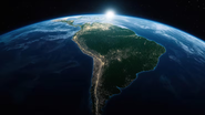 Planeta Terra visto do espaço.