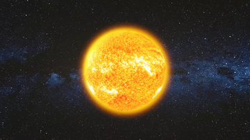 Imagem do sol visto do espaço.