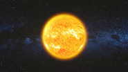 Imagem do sol visto do espaço.