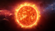 Sol visto do espaço.