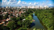 Cidade de goiânia vista de cima.