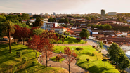 vista de joinville no entardecer.
