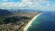 Praia vista de cima.
