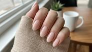 Milky nails.