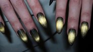 Unhas com aparência de vidro canelado