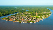 vista aérea da cidade de Afuá