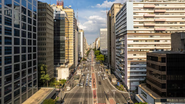 Vista aerea da Avenida Paulista.