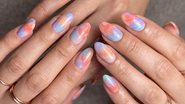 unhas estilo aquarela.
