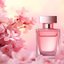 perfume cercado de flores de cerejeira.