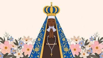 imagem em animação de nossa senhora.