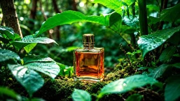 perfume herbal em meio a natureza.
