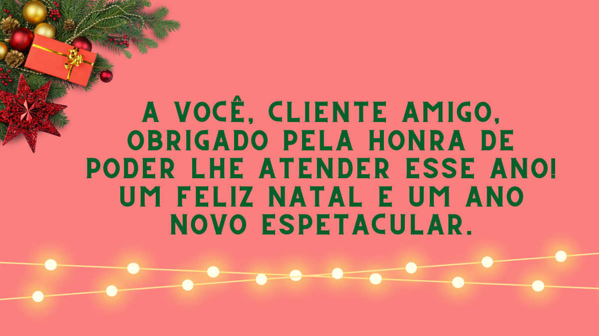 frase natal para cliente amigo