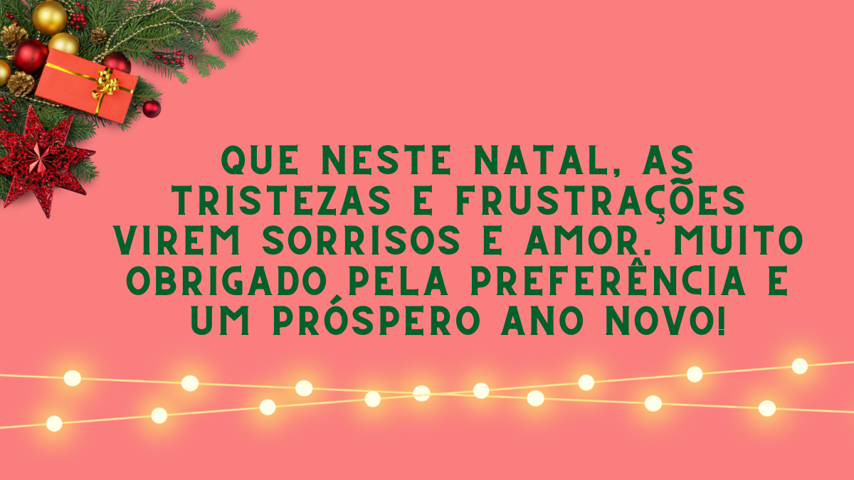 frases de Natal para clientes