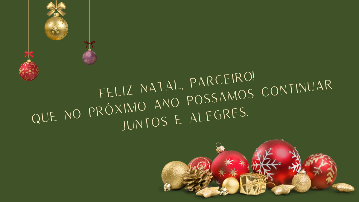 Frase de Natal para fornecedor