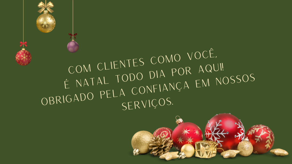 frase divertida de natal para cliente