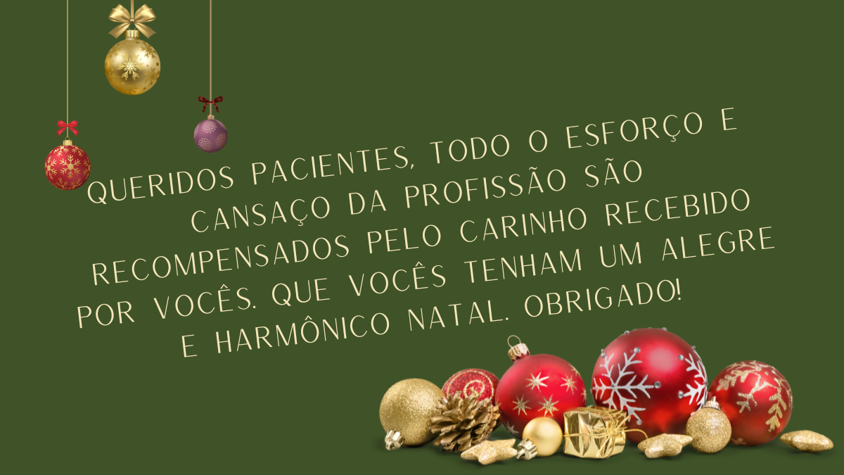 frase de natal para pacientes