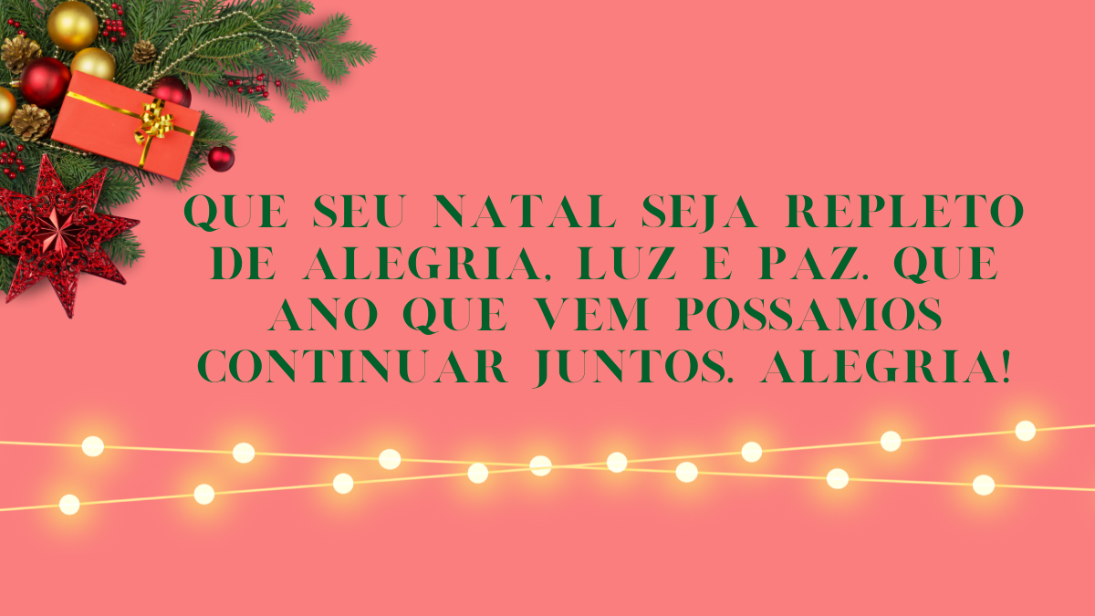 Frase de natal para clientes