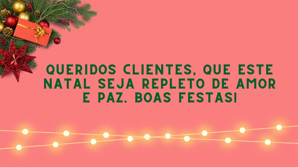 frase de natal para clientes