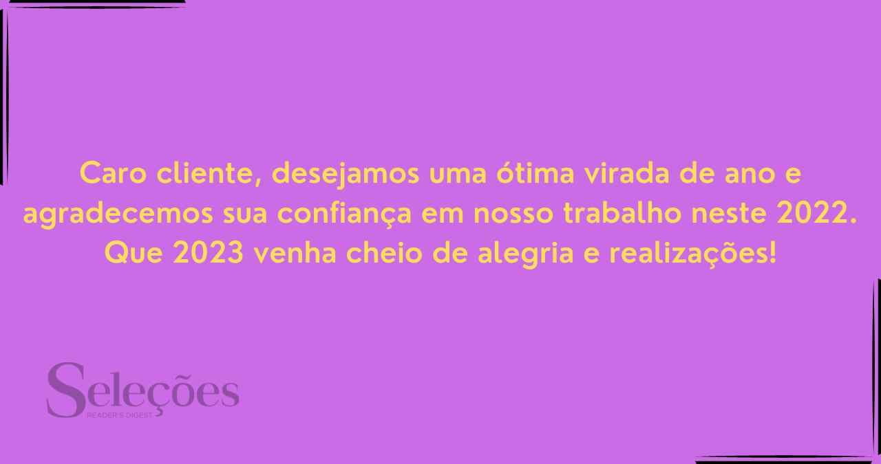 frases de ano-novo para clientes