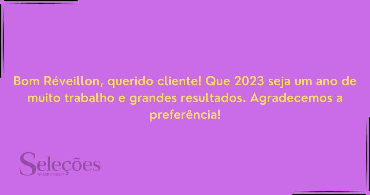 frases de Ano-Novo para clientes