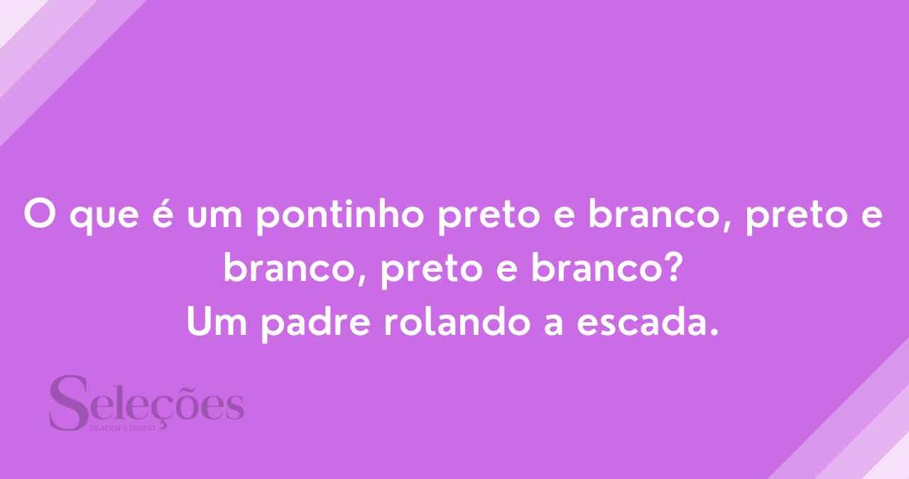 piada de pontinho preto e branco