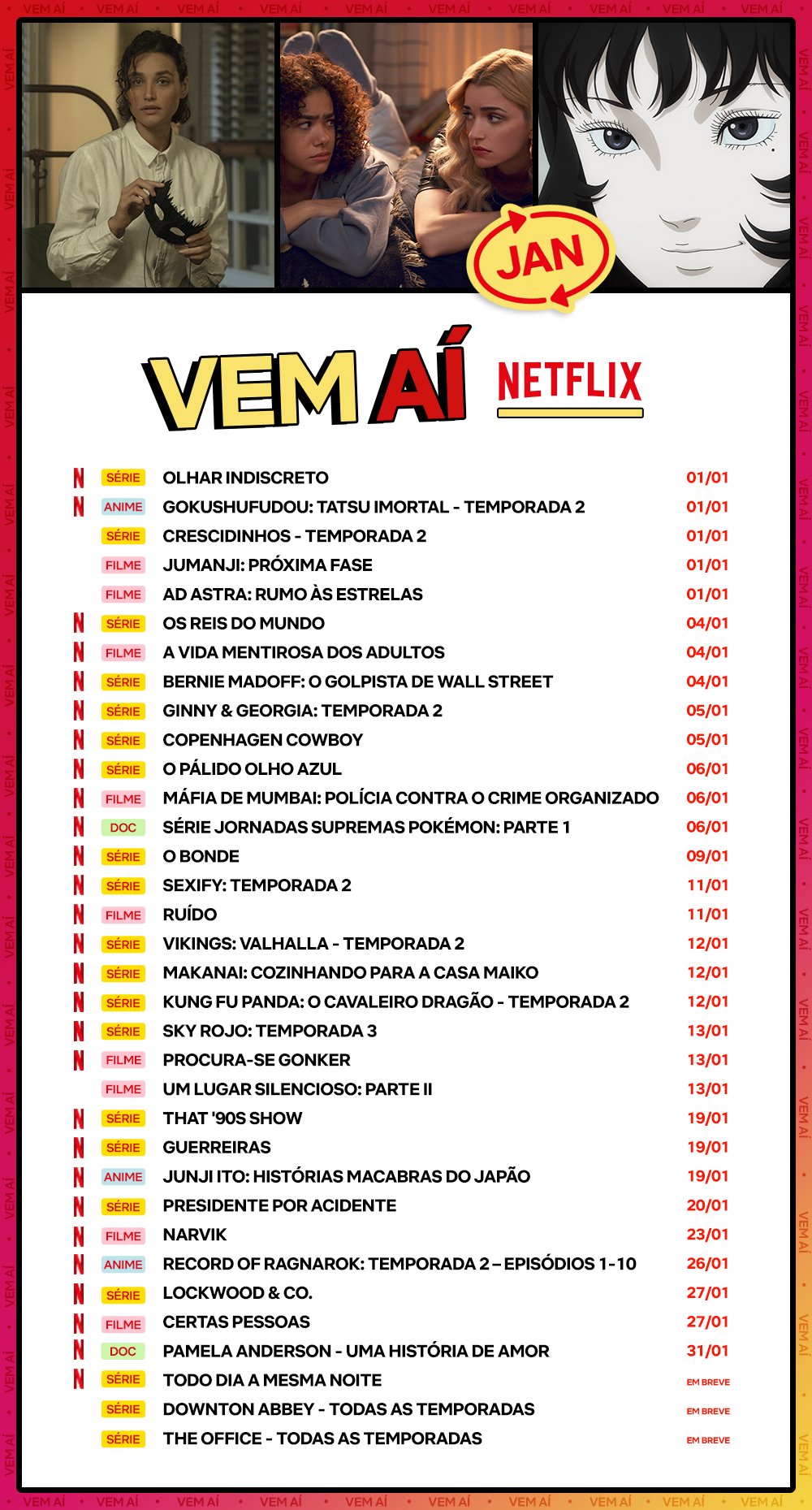 lista lançamentos netflix