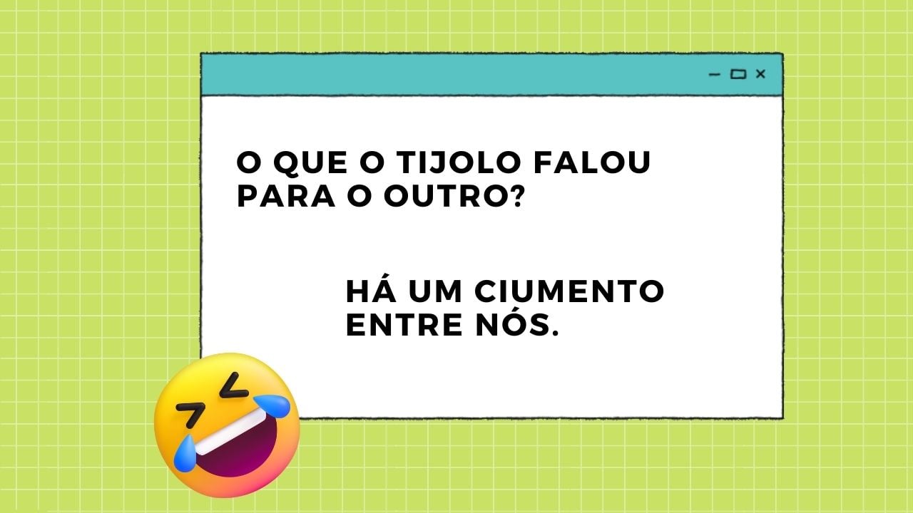 Piada curta e engraçada com construção