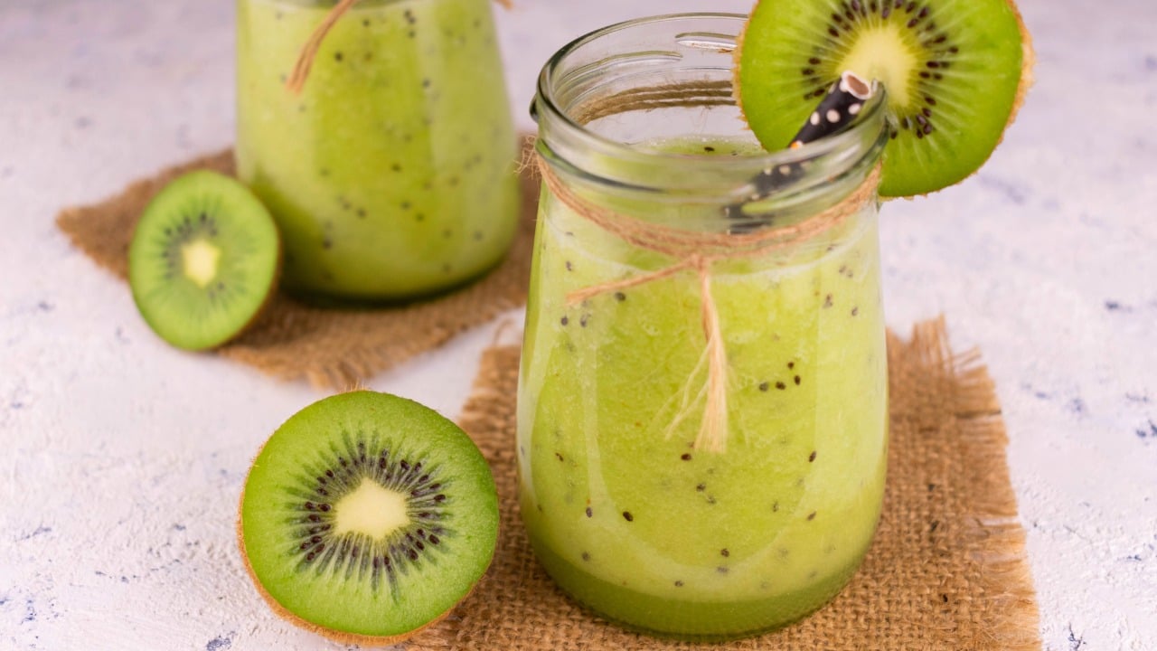 suco maçã e kiwi