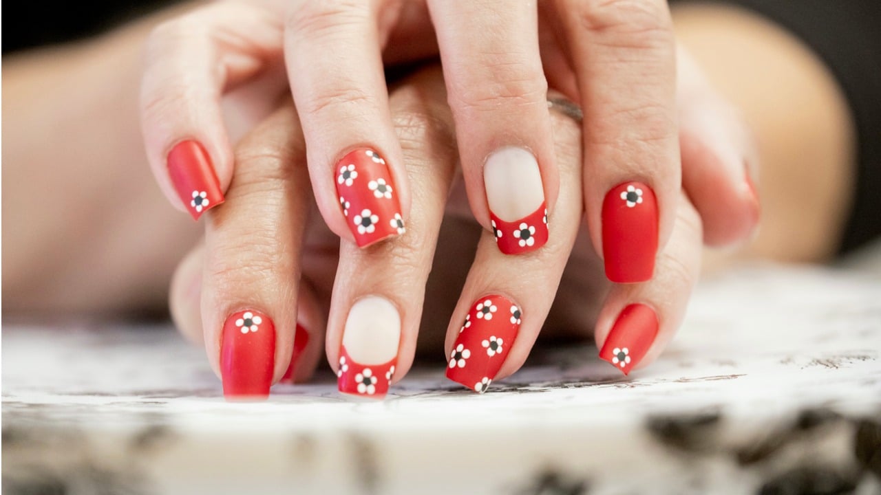 design unhas - flores