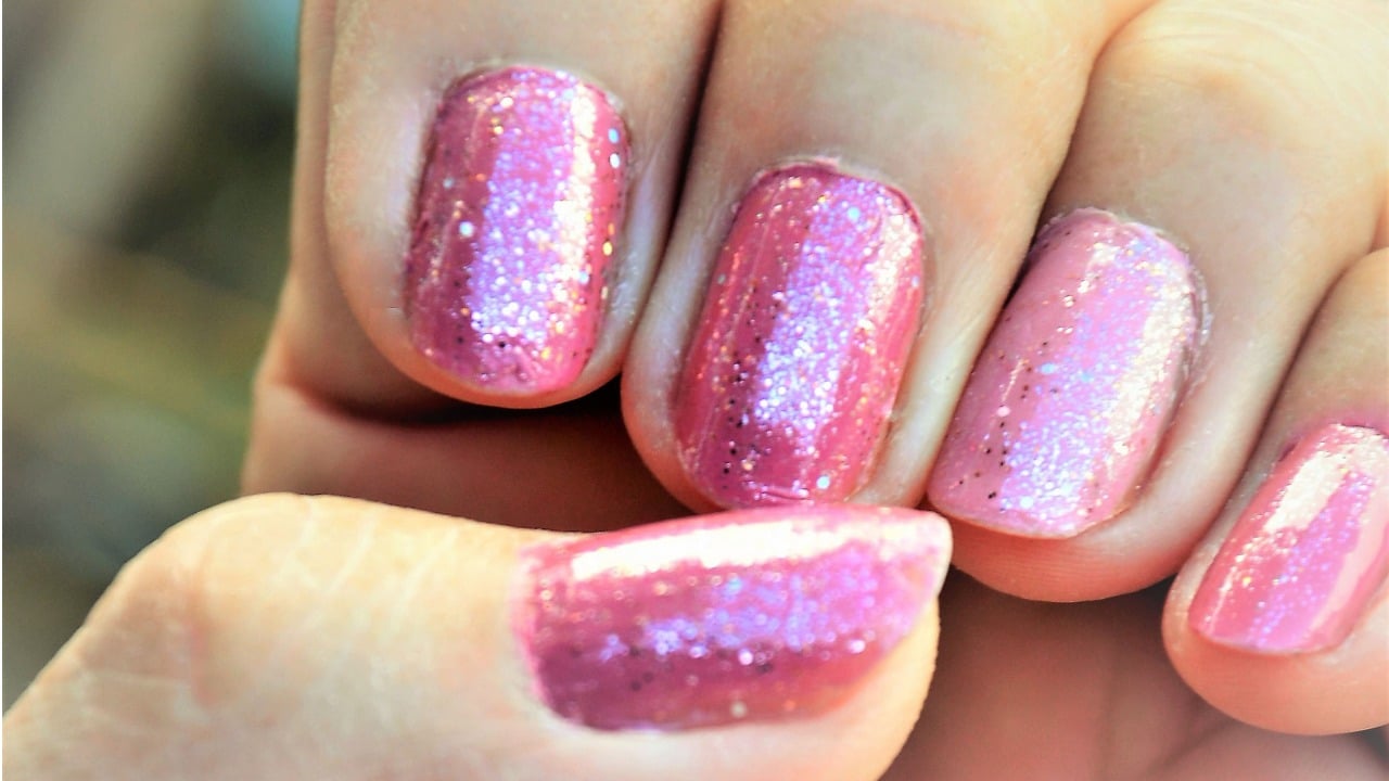 Design de unhas nail art glitter