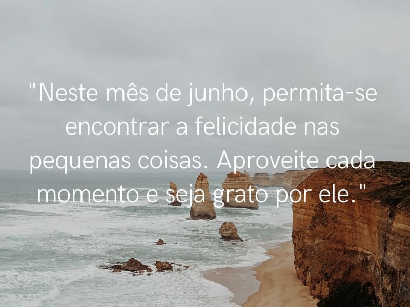 frase sobre felicidade junho