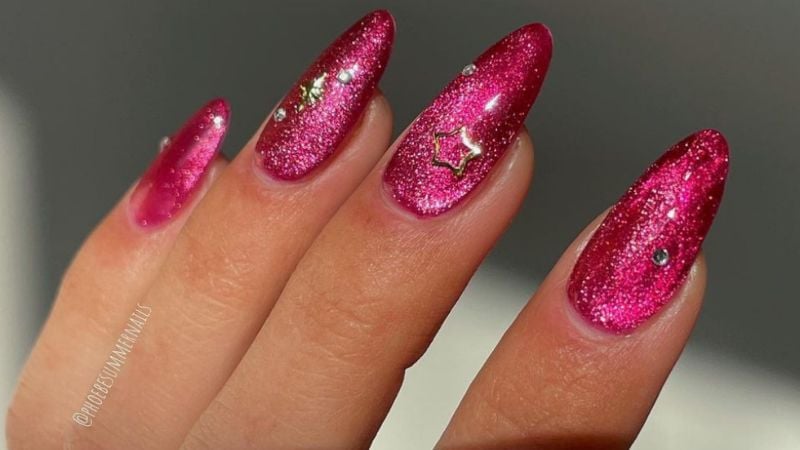 unhas-rosa-glitter