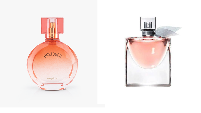 Perfumes da WePink e da Lancome.